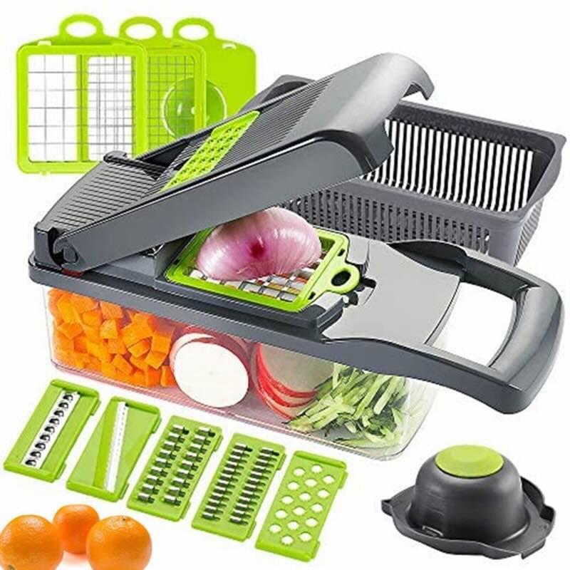 14-in-1 Mandoline Slicer & Vegetable Chopper | Multifunctional Food Cutter & Grater